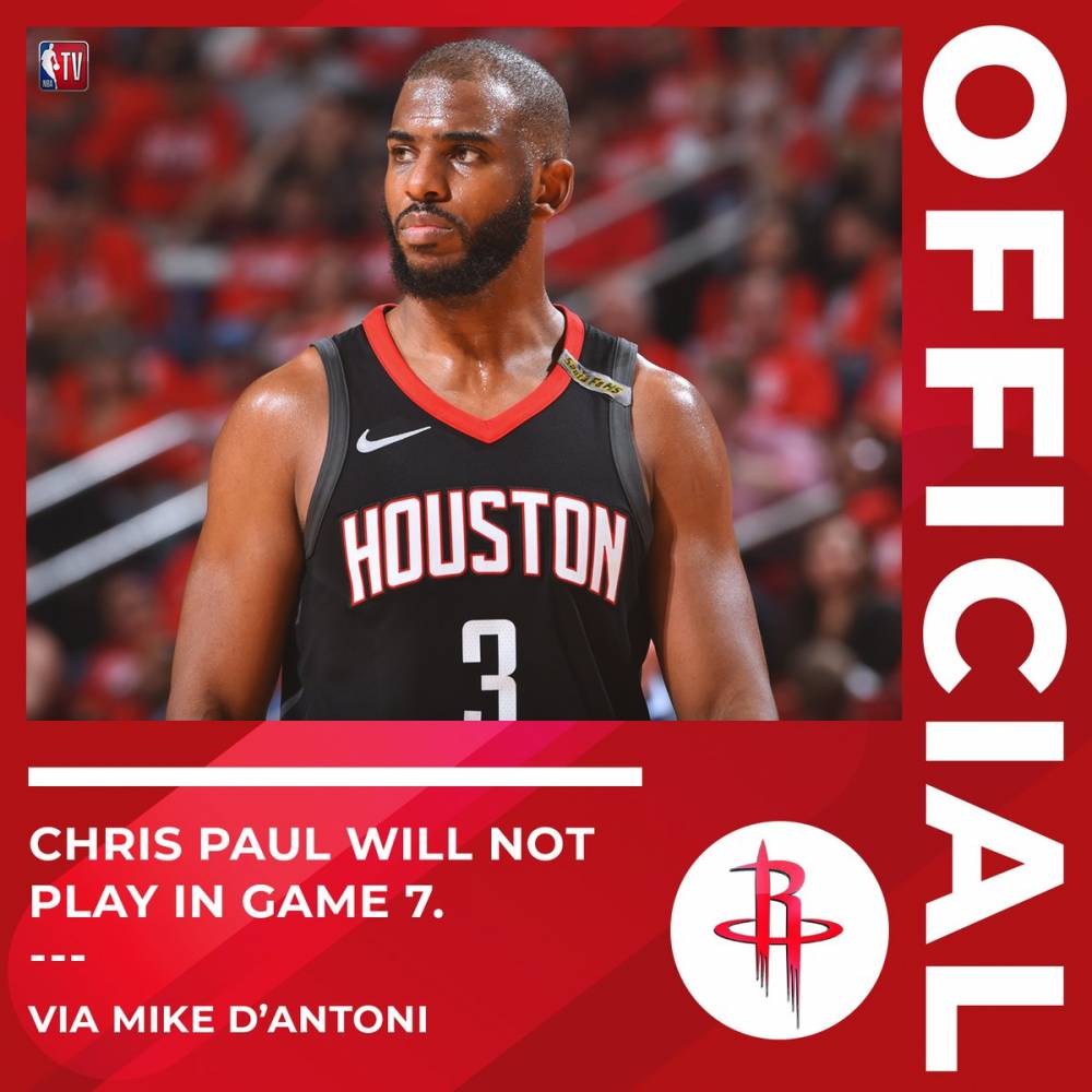 德安东尼:保罗因伤缺席今日与勇士的抢七大战