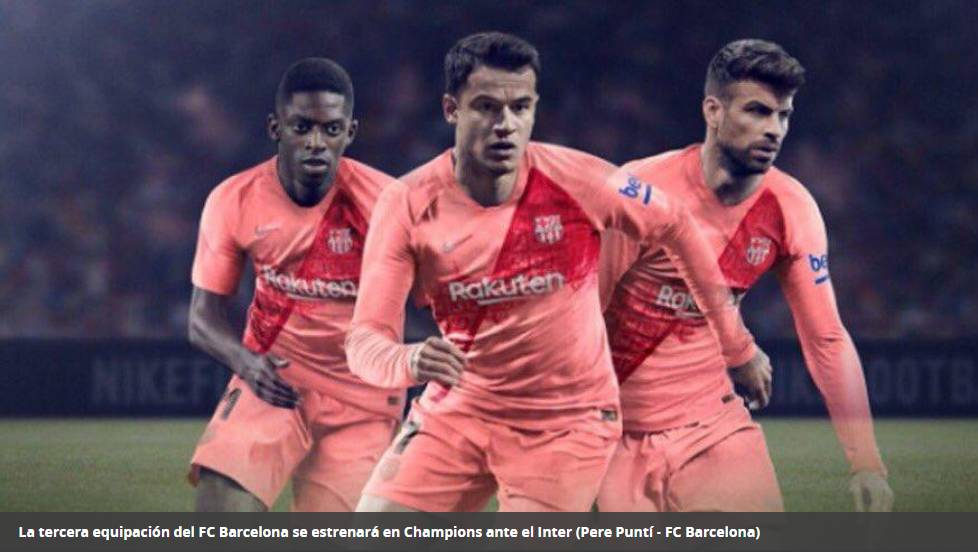 巴萨将推迟粉色第三球衣首秀