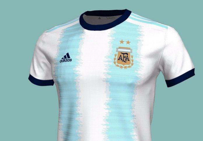 阿迪出品,阿根廷队美洲杯球衣曝光:天蓝水波纹