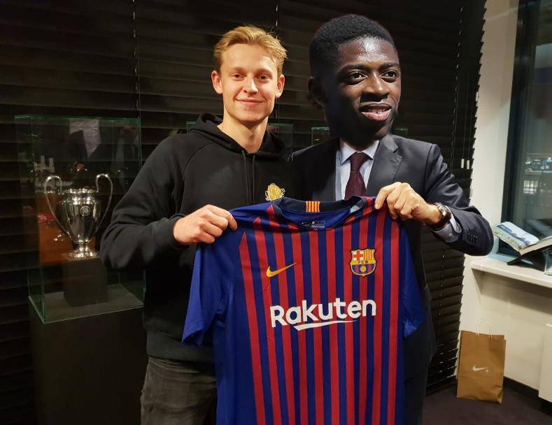 疯狂示好?德容颠球集锦vs登贝莱