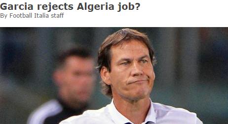 阿尔及利亚选帅，佩兰在列加西亚拒绝