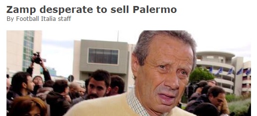 赞帕里尼：希望卖掉巴勒莫，曾和中国财团谈判