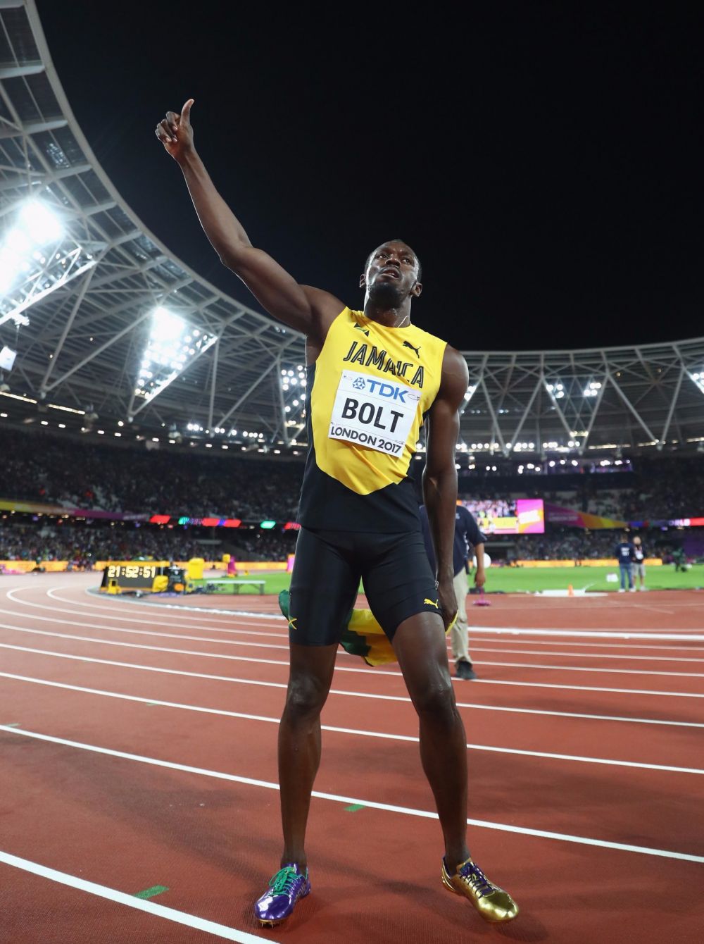 博尔特谢幕战获第三 加特林夺冠