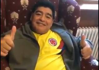 今夜我们都是哥伦比亚人!马拉多纳视频打CAL