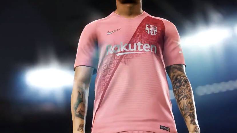 携手实况足球2019,巴萨推出新赛季第二客场球衣
