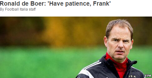 罗纳德-德波尔鼓励弟弟:耐心一点