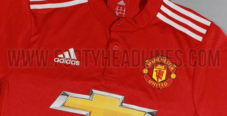 曼联新赛季主场球衣谍照:搭配白裤黑袜