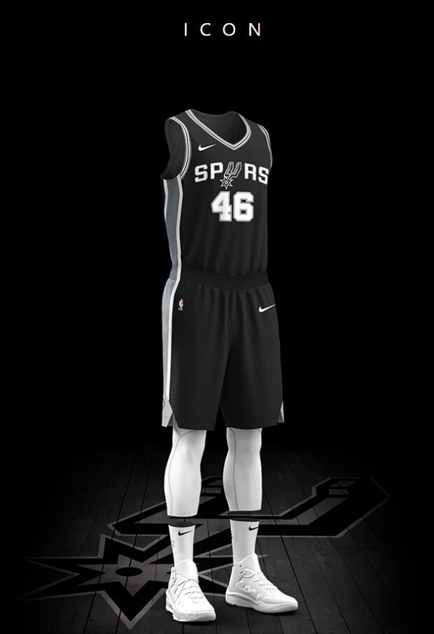 马刺官方发布新赛季球衣:延续此前风格