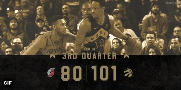 德罗赞35分利拉德32+10 猛龙大胜开拓者终结